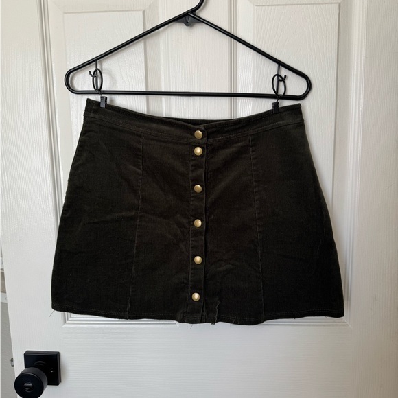 Patrons of Peace Dresses & Skirts - Patrons of Peace Olive Green Button Up Skirt